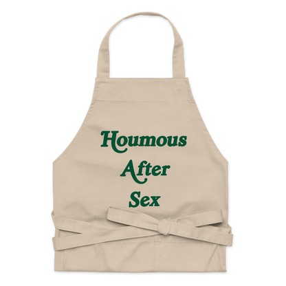 Beige & Green Organic cotton apron