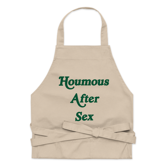 Beige & Green Organic cotton apron
