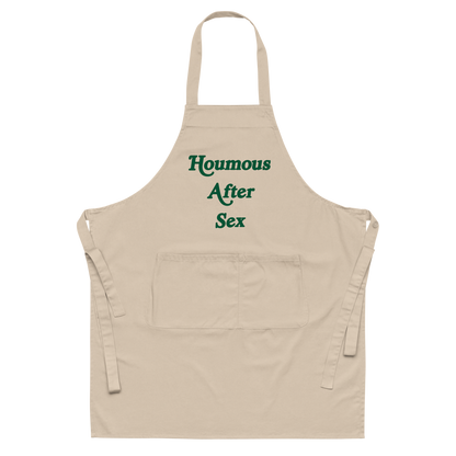 Beige & Green Organic cotton apron