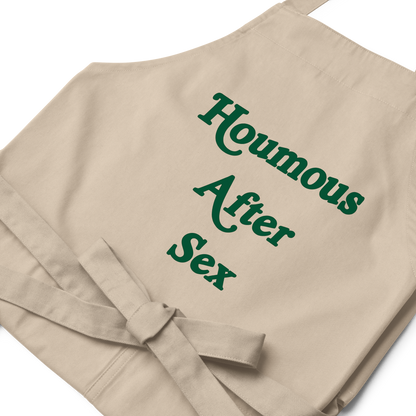 Beige & Green Organic cotton apron
